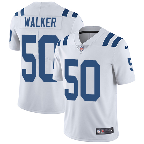 Indianapolis Colts 50 Limited Anthony Walker White Nike NFL Road Men Vapor Untouchable jerseys